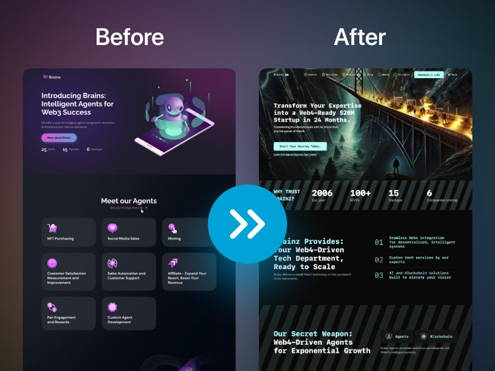 Redesign an existing website